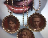 Trueblood Charactors in bottle cap necklaces