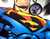 Superman bottle cap necklace
