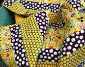 Baby quilt boy or girl, fun giraffes and spots