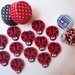 Fondant Cupcake Toppers - Ladybug Mini Party Package - Edible Ladybug Toppers