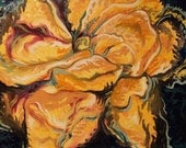 YELLOW ROSE - original oil painting 16x20