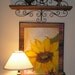 Sunflower Art Quilt  Hand Painted Quilted Wall Hanging
