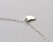 Silver Heart Necklace - sterling silver little tiny charm - simple & sweet - adenandclaire