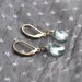 Baby Blue Earrings - Aqua Quartz Glass & Gold Filled