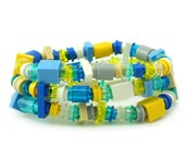 Mixed bracelet made with LEGO bricks
