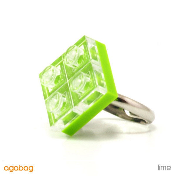 Diamond ring made with LEGO bricks