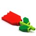 Tulip - big flower brooch made with LEGO bricks