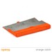 Orange clutch made entirely of LEGO bricks