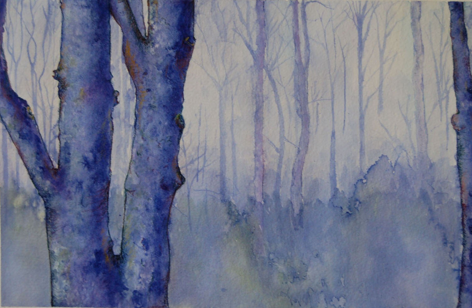 Misty Winter print of original watercolor