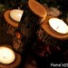 Tiered Log Votive Candle Holder Stand Rustic Wedding / Home Decor Candle Tree
