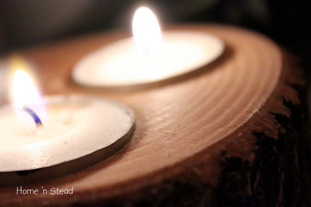 Rustic Wedding Table Centerpiece Decoration Tea Light Candles