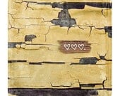 Hand Drawn Hearts on Abandoned House - 8x8 Fine Art Print