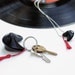 Upcycled Vinyl Fortune Cookie Keychain