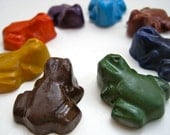 ALL NAURAL Eco Friendly HANDMADE Soy Tree Frog Crayons - Biodegradable (Set of 8)
