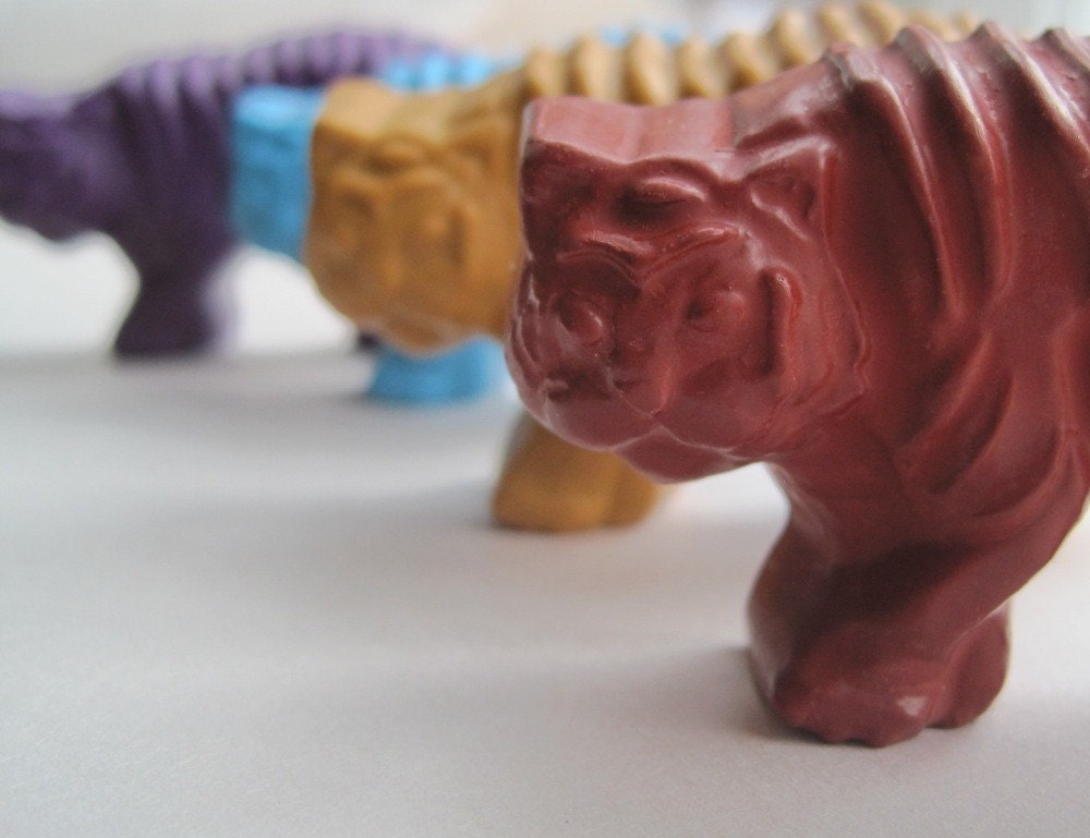 All Natural EARTH FRIENDLY Biodegradable Soy HANDMADE Siberian Tiger Soy Crayons  (Set of 4)