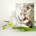 Twins computer graphics digital art photo manipulation surreal home decor sister family nature grey green Gemini zodiac sibling pastel white