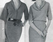 Bear Fleisher 1961 Vintage Dress Knitting Pattern 2 Shirt Dresses PDF