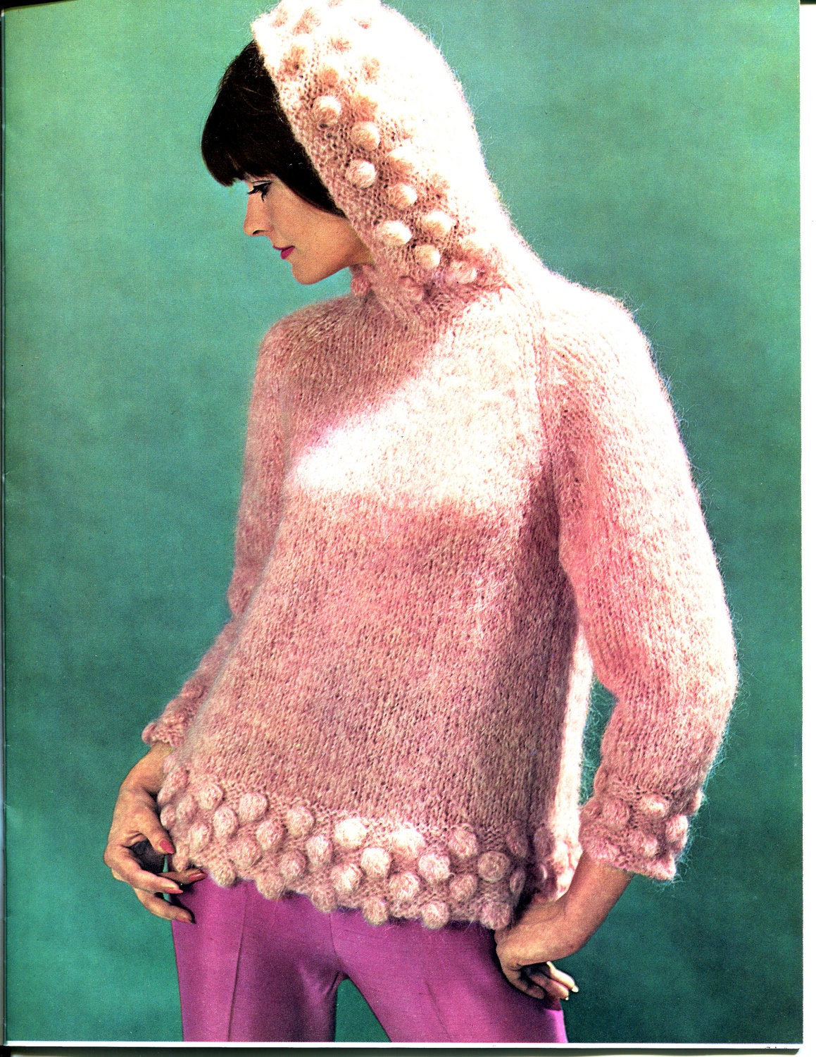 Bear Fleisher 1964 Vintage Sweater Fun Hoodie Knit Pattern PDF Format