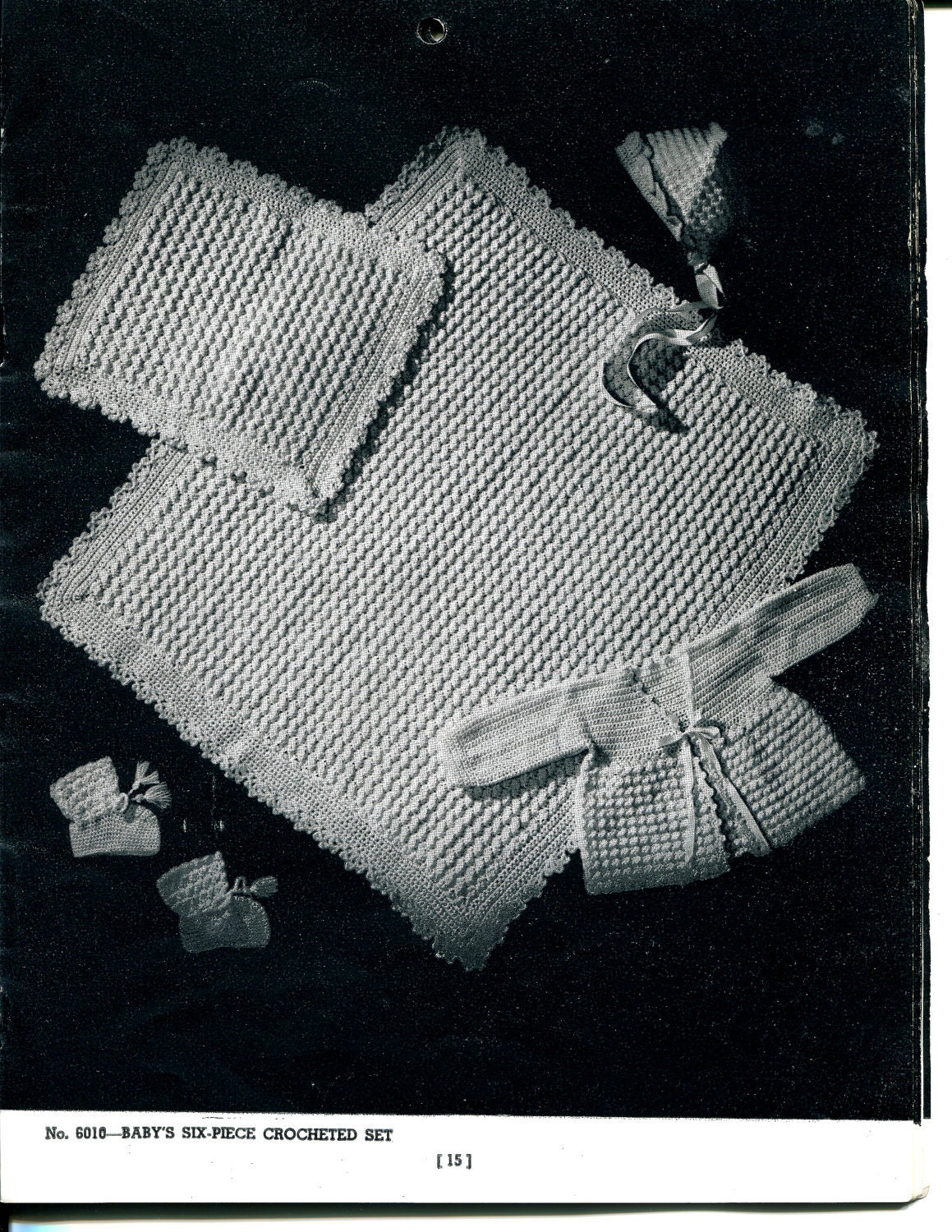 1955 Jack Frost Vintage Baby Set 2 Knitting Patterns PDF Format Pants Blanket Sweater Booties Hat Plllow