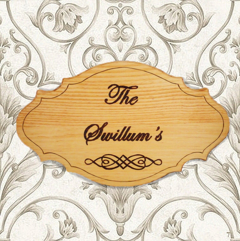 Personalized Wood Burned Welcome Sign