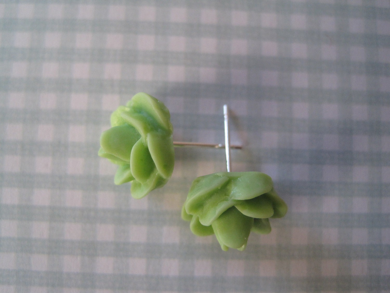Lime Flower Post Earrings