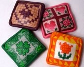 How to make polymer clay faux cross stitch cane design: fimo pattern tutorial