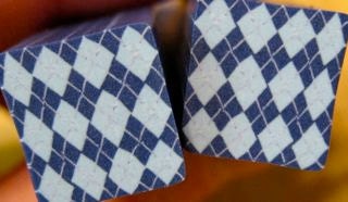 How to make Polymer clay argyle: fimo faux fabric tutorial