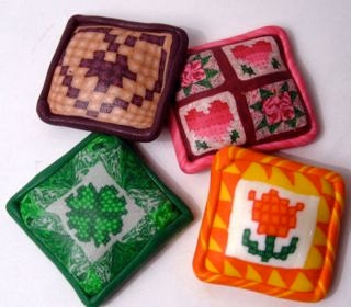 How to make polymer clay faux cross stitch cane design: fimo pattern tutorial