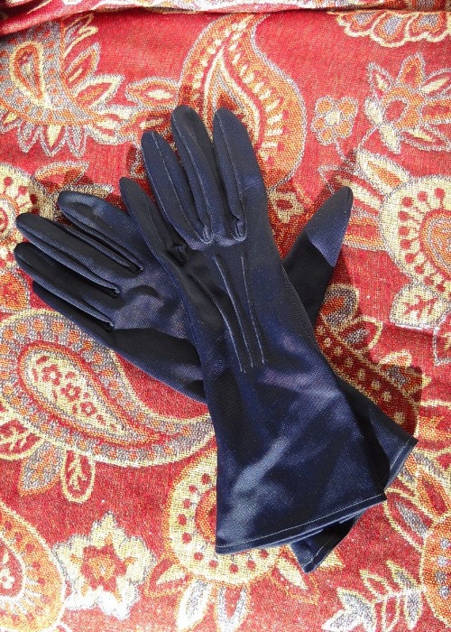 Vintage Gloves 'Mary Poppins' in Navy