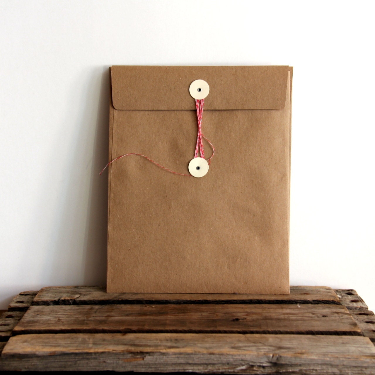 Kraft Button Tie Envelope for 8.5 x 11 papers (3)