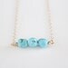 Turquoise Nugget Necklace - Layla - Gold