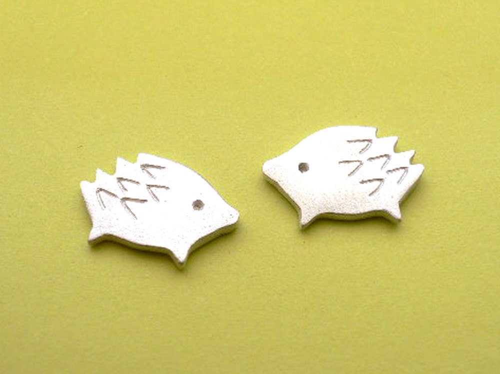 Animal Stud Earring - handmade silver jewelry - Boar (Wild Pig)