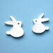 Little Bunny Earrings - rabbit stud - handcrafted silver jewelry