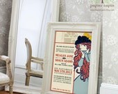 Turn of the Century inspired wedding invitation poster - earth tone, rustic love - DEPOSIT