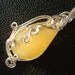 Artisan Handcrafted Yellow Calcite Gemstone Sterling Silver Pendant