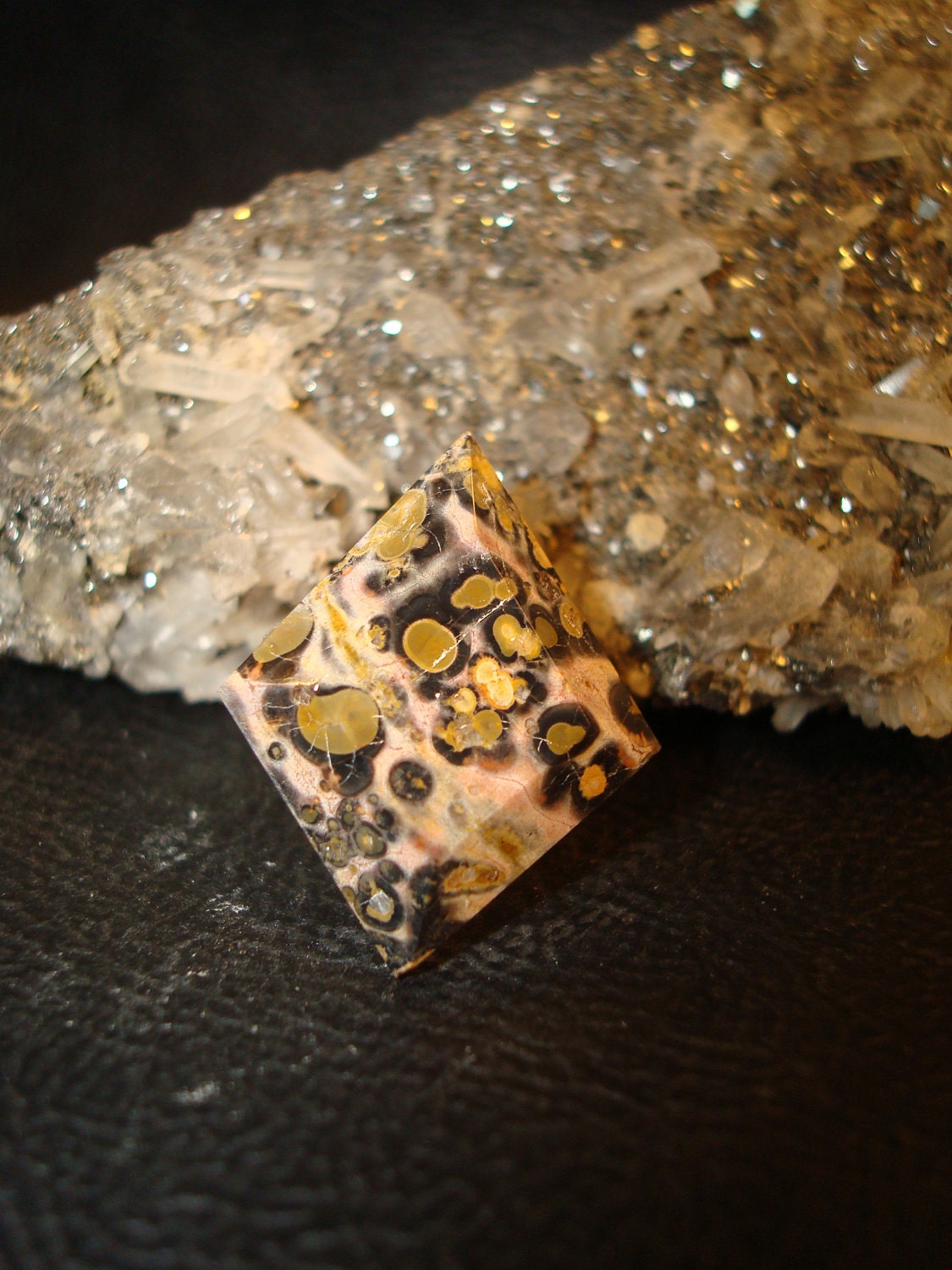 Leopard Skin Jasper Tie Tack Hat Pin