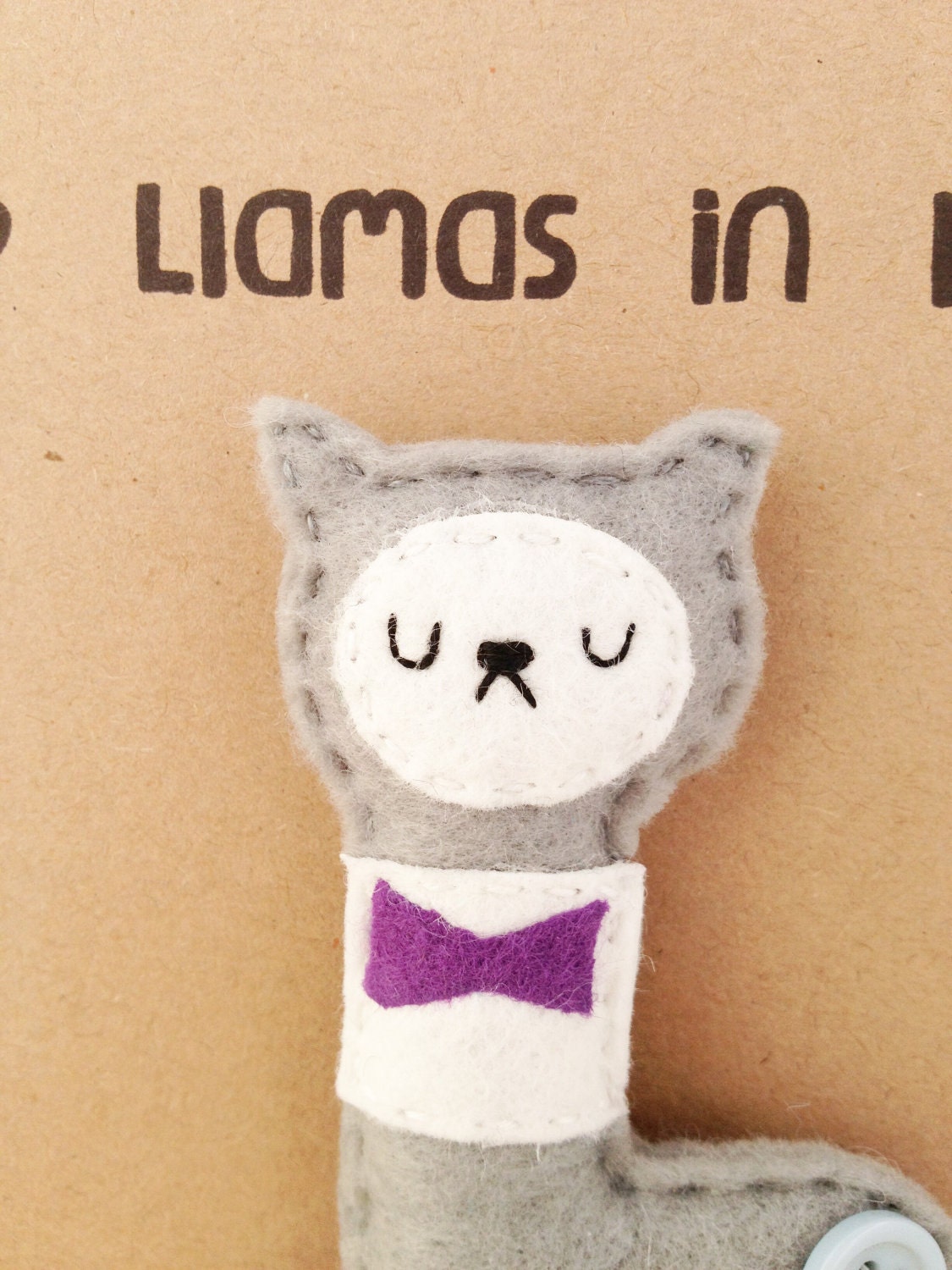 Felt Llama Brooch
