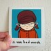 Brunette Bad Words Swearing Girl, 60s Retro Inspired, Funny Magnet