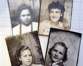 vintage photobooth photos (4) - girls - woman - lady - woman - antique - collage - instant ancestors
