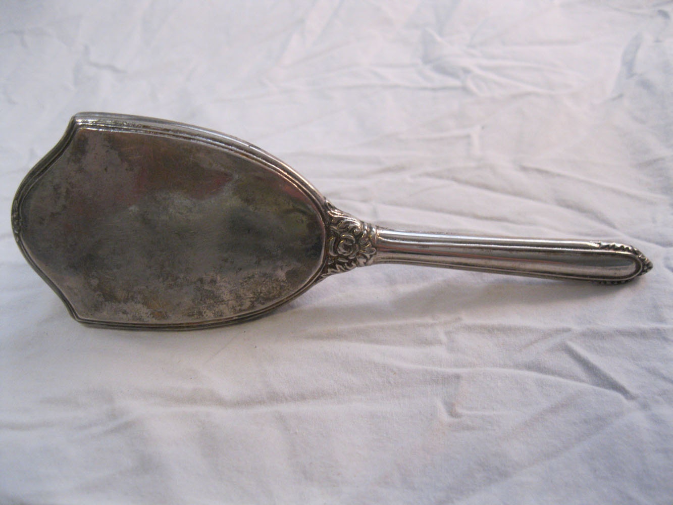 SALE - vintage silver plated BABY BRuSH - infant, small, lovely patina