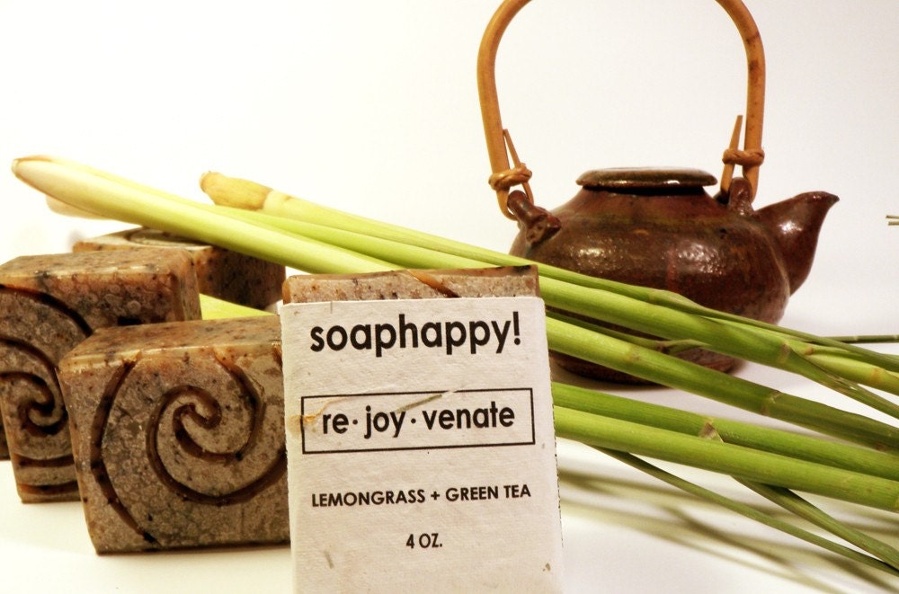 Re.Joy.Venate Green Tea and Lemongrass Handmade Vegan Soap