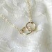 Linked circle necklace in gold, vow, modern delicate jewelry
