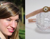 Vintage inspired Pearl accented headband