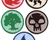 Magic the Gathering Mana Patches, full set of five