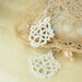 Bridal white lace earrings lace bridal jewelry