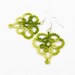 Green lace earrings green leaf lace earrings retro bridesmaid jewelry - leaves earrings - Mother's Day gift