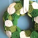 Felt and Yarn Wreath - Olive Green Oatmeal