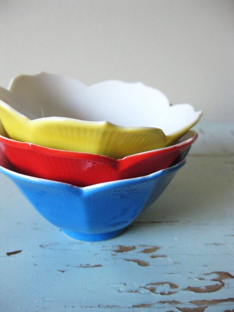 SALE...Vintage Flower Bowls
