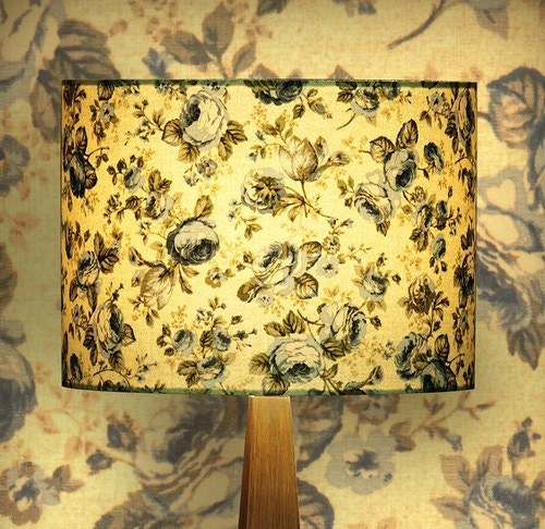 Lamp shade Blue roses