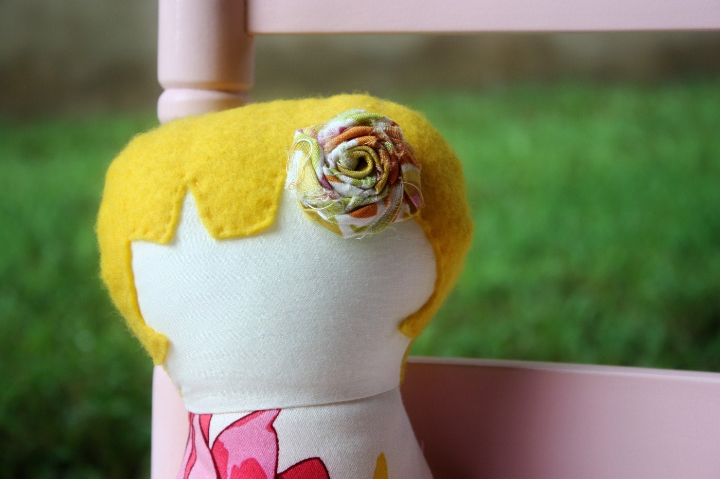 Whimsical Stuffed Handmade Dolly and Hair Clippie - Custom Designed By You